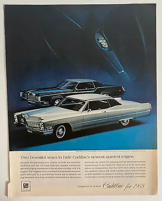Vintage 1968 Cadillac Genuine Magazine Advertisement Paper Print Ad / Car Auto • $6.99