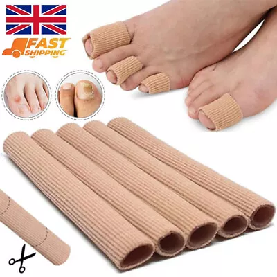 1/5/10 Silicone Tube Toe Gel Protectors Soft Cushion Pad Finger Foot Pain Relief • £3.27