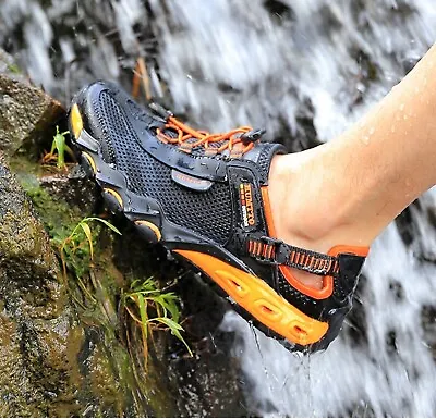 HUMTTO Mens Upstream Shoes Outdoor Trekking Wading Aqua Shoes Breathable Mesh 12 • $55