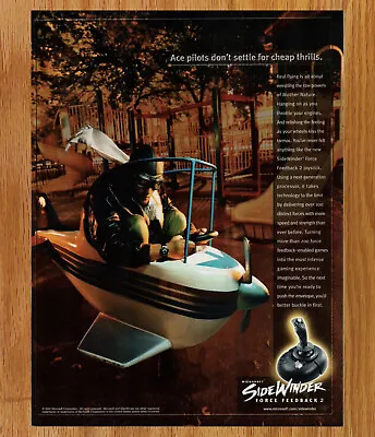 Microsoft SideWinder Force Feedback 2 - Game Print Ad / Poster Promo Art 2000 • $14.99