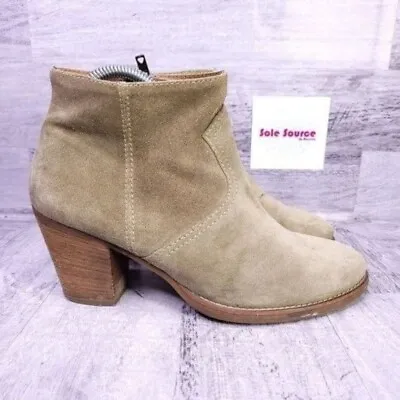 Madewell 1937 Suede Heeled Ankle Boot Tan Brown Women's Sz 8 • $50