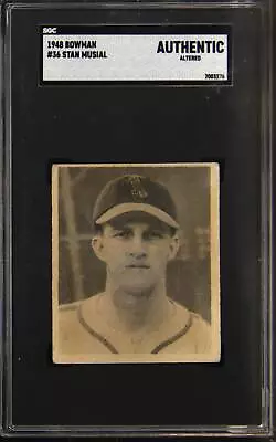 1948 Bowman #36 Stan Musial SGC Authentic • $599.99