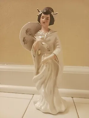 Vtg Porcelein Rare Symbolic Collectible Asian Deocrative Geisha Statue 8   • $17