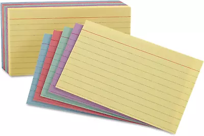 Index Cards Assorted Colors 5  X 8  Ruled 100-Pack (35810) • $17.34