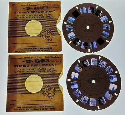 Personal Reel Mounts View-master 2 Reels Lunch Stop Rhine & Amsterdam Holland • $24.99