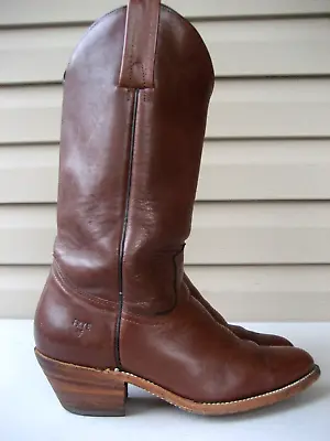 Vintage Frye 2350 Brown Leather Western Cowboy Boots Men's 8.5 D USA Excellent • $64.90