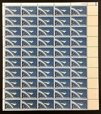 1193 Project Mercury Capsule   MNH 4 C Sheet Of 50 FV $2.00 Issued 1962 • $7.50