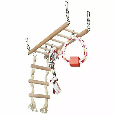 £9.80 • Buy Trixie Suspension Bridge Cage Hanging Toy With Rope Ladder For Hamster/Mice Wood