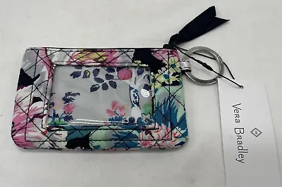 Vera Bradley Garden Grove Campus ID Wallet Coin Purse With Key Fob Zipper ~NWT • $10.90