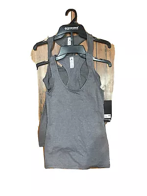 NWT 90 Degree By Reflex Heather Grey/Heather Charcoal 2 Pack Tank Medium • $15.16