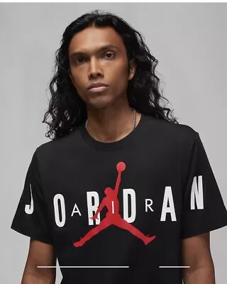 NWT Air Jordan Men's Stretch Black T-Shirt Sz Large MSRP $42 DV1445-010 • $35