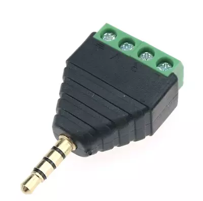 3.5mm TRRS 4 Pole Audio Jack Replacement Stereo Male Plug Screw Terminal • £6.45