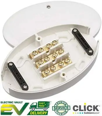 £8.95 • Buy Click 60A 3 Terminal Junction Box Heavy Duty For Cooker & Shower Connections