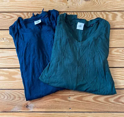 Lot Of 2 Cabi NWOT Women’s Long Sleeve T Shirt Size S Blue Green N6 • $43.11