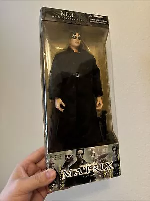 The Matrix 12  Neo Trenchcoat Action Figure With Accessories 2000 Doll N2Toys • $35