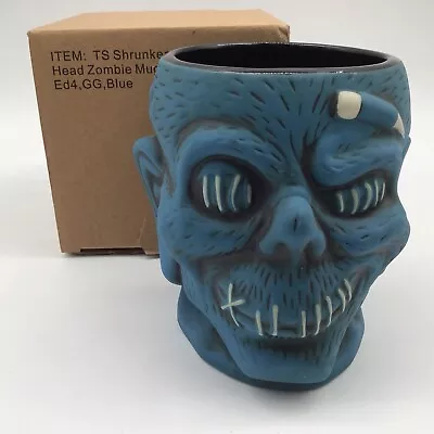 Trader Sam’s 4th Edition Grog Grotto Disney Shrunken Zombie Head Mug GG Blue • $12.50