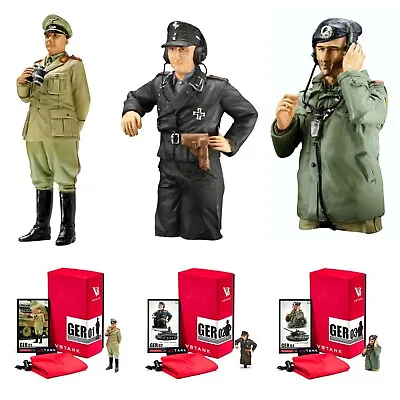 VsTank German WW2 Officer & Commander 1/24 Scale Limited Edition Metal Figures • $28.85