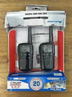 Midland T10 X-Talker Two- Way Radios 22 Channels Pair Pack Compact & Lightweight • $27