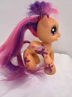 My Little Pony Scootaloo With Butterflies Figure 2008 Purple Pink Hair MLP  2008 • $6.74