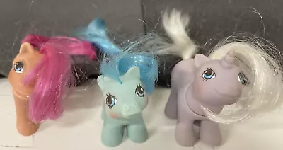 My Little Pony Lot Of 3 Vintage Miniature Ponies 1980s Hasbro Hong Kong • $15.75