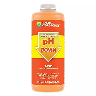 General Hydroponics PH Down Liquid 1-Quart • $16.40