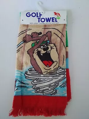 Vintage Looney Tunes Golf Towel Tasmanian Devil Taz & Bugs NWT 15.5  X 23.5   • $14