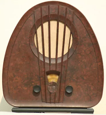 Vintage Tube Radio Philips Antique Collectible Vacuum Design 30's Art Deco TRF • $1950