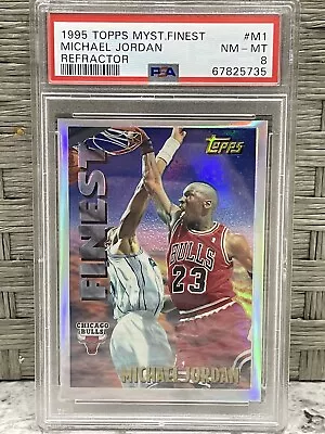 1995 Topps Mystery Finest Michael Jordan Refractor #M1 PSA 8 Chicago Bulls • $1500