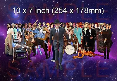 David Bowie Character Collage Colour Matt Print - 10 X7  Inch (254x178 Mm) • £3.99