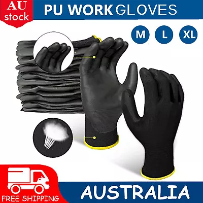 12-48Pairs PU Work Gloves Safety Gloves General Purpose Mechanic Hand Protection • $17.99