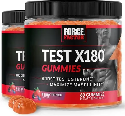 Force Factor Test X180 Gummies Boost Testosterone & Maximize Masculinity All Pak • $49