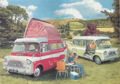 Bedford CA Debonair Dormobile Camper Van Blank Birthday Fathers Day Card • £1.95