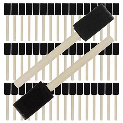 $32.17 • Buy 200 Pack 1 Inch Foam Brush Sponge Wood Handle Paint Brush Foam Sponge Brush For