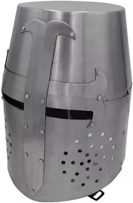 Armor Viking Battle Knight Medieval Warrior Templar Brass Crusader Helmet Knigh • $117.32