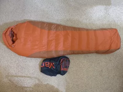 Marmot Never Summer 0° Orange Long Mummy 650 Down LH Zip Sleeping Bag 32  X 87  • $189.95