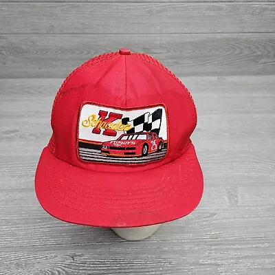 Vintage NASCAR Ken Schrader Folgers Red Patch Snapback Hat  • $18