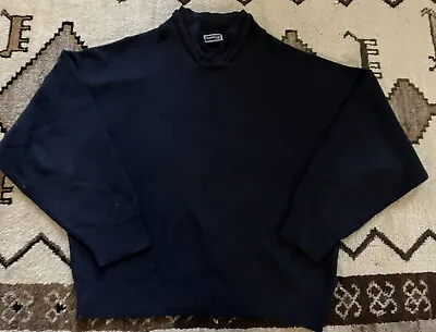 Gianni Versace Couture Men’s Vintage 80s Cashmere  Sweater Roll Neck Navy Sz 50 • $54