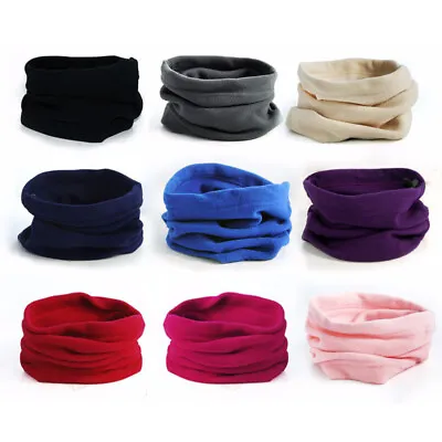 Thermal Polar Fleece Snood Neck Warmer Scarf Warm Winter For Men Women Chidren • £2.98