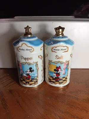 Vintage 1997 Disney Lenox Minnie And Mickey Mouse Salt And Pepper Shakers 4” H • $29