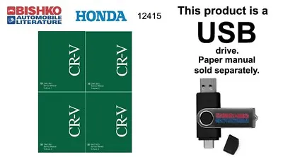 2007 2008 2009 2010 2011 Honda CR-V Shop Service Repair Manual USB Drive • $49.49