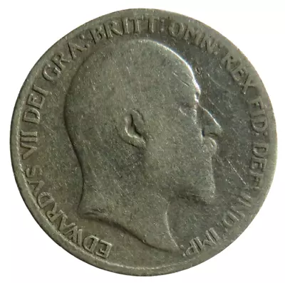 1910 King Edward VII Silver Sixpence Coin - Great Britain • £7