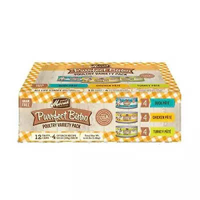 Merrick Purrfect Bistro Poultry Variety Pack Grain Free Wet Cat Food Recipes ... • $45.60
