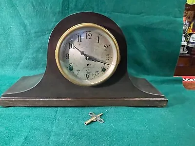 Antique Seth Thomas No. 89 Pendulum Mantle Clock W/ Key. Works. CHIMES CYMBAL#1 • $59.95