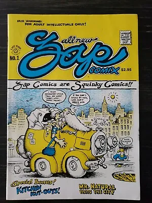 ZAP COMIX #1 Mr Natural Visits The City Robert Crumb (1967) 1988 Ed Comic Book  • $35.99