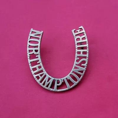 Northamptonshire Regiment Militia 3rd & 4th Battalions Horseshoe Shoulder Title • $62.18