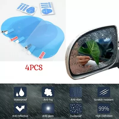 Anti Glare And Practical Car Rear View Mirror Film Set 4pcs HD PET Nano • £6.02