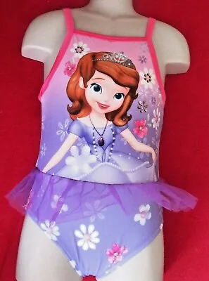 £6.99 • Buy Disney Princess Sofia Girls Swimming Costume Swimsuit Swimwear Size 4 Years 