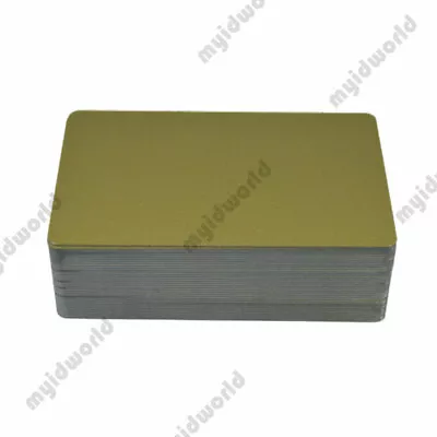 Gold PVC Cards CR80.30 Mil Credit Card Size - USA - 100 Pack • $18.95