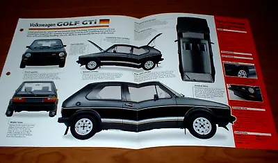 ★★1982 Vw Golf Gti Original Imp Brochure 82 81 80 79 78 75 Volkswagen Specs Info • $9.99
