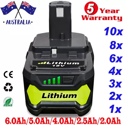 $41.99 • Buy 18V 6.0Ah Battery For Ryobi ONE+ PLUS Lithium-ion P108 P105 P104 P102 P107 Tools